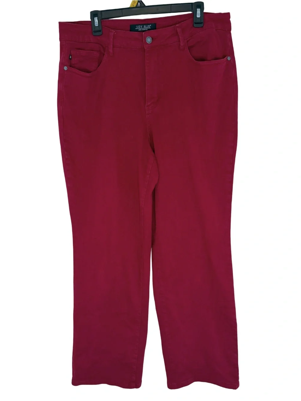 Judy Blue Heart Pocket Wide Leg Red Jeans Size 16W